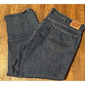 Levi's 550 Jeans Men's Size 48x30 Relaxed Fit Straight Leg  Slits On Hem